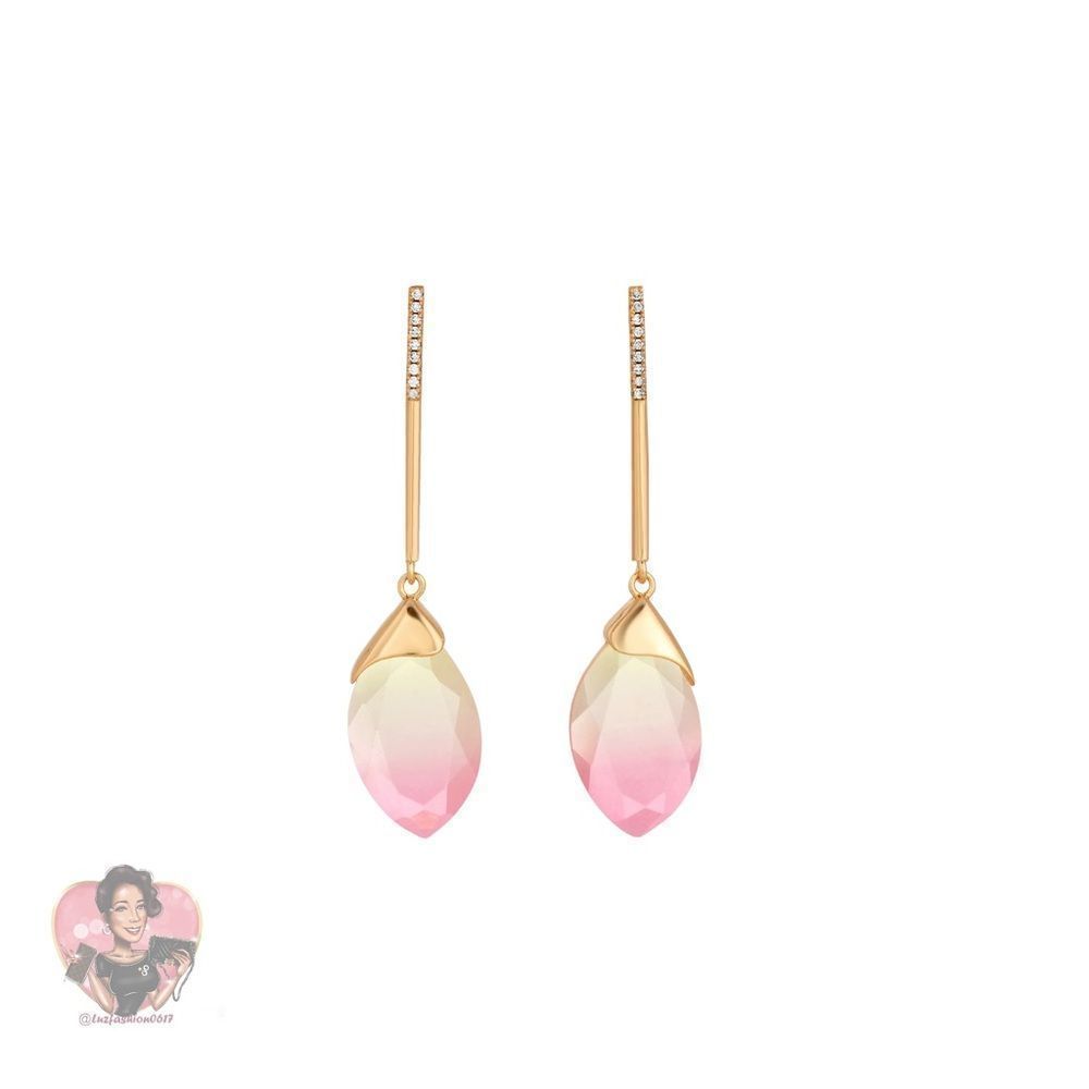 MODERNE MONOCLE Delilah Gold Blush Earrings